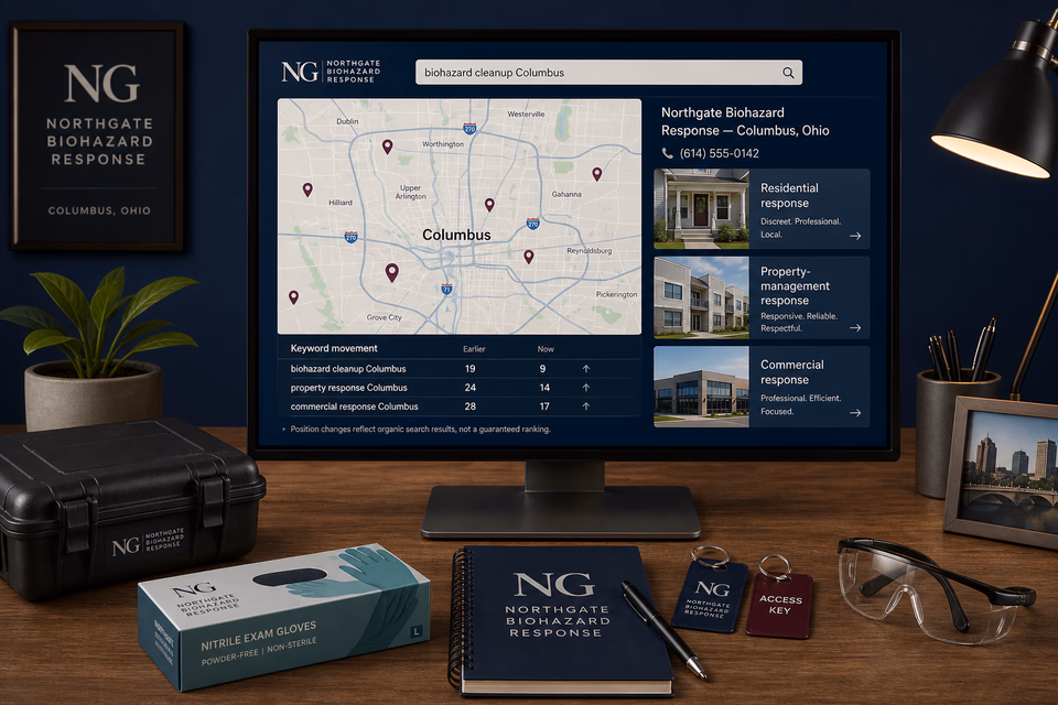 Northgate Biohazard Response visibility system showing the customer journey and the team's next action