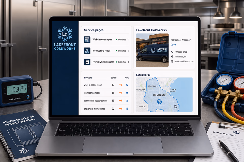 Lakefront ColdWorks visibility system showing the customer journey and the team's next action