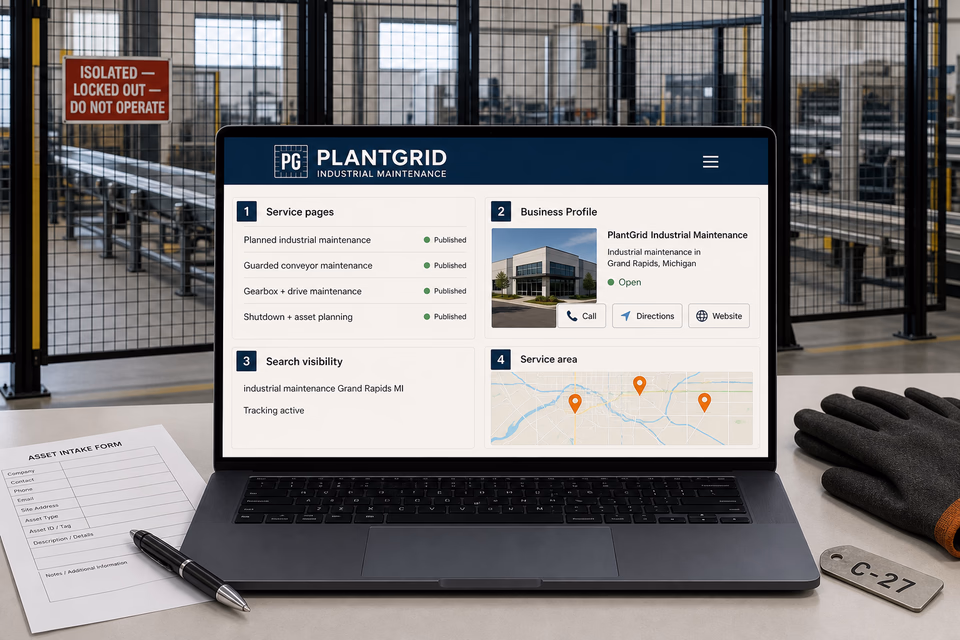 PlantGrid Industrial Maintenance visibility system showing the customer journey and the team's next action