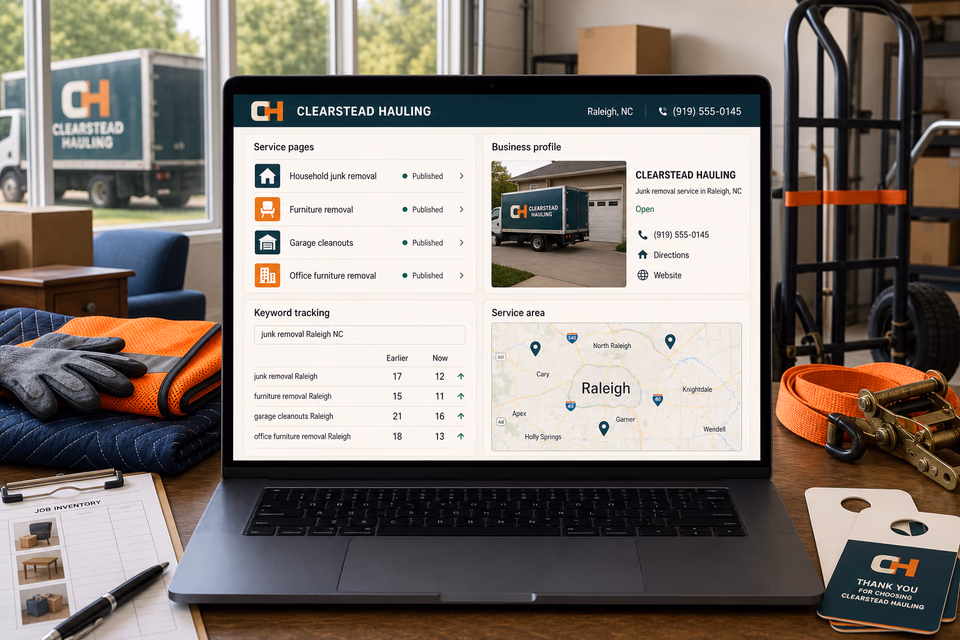 Clearstead Hauling visibility system showing the customer journey and the team's next action