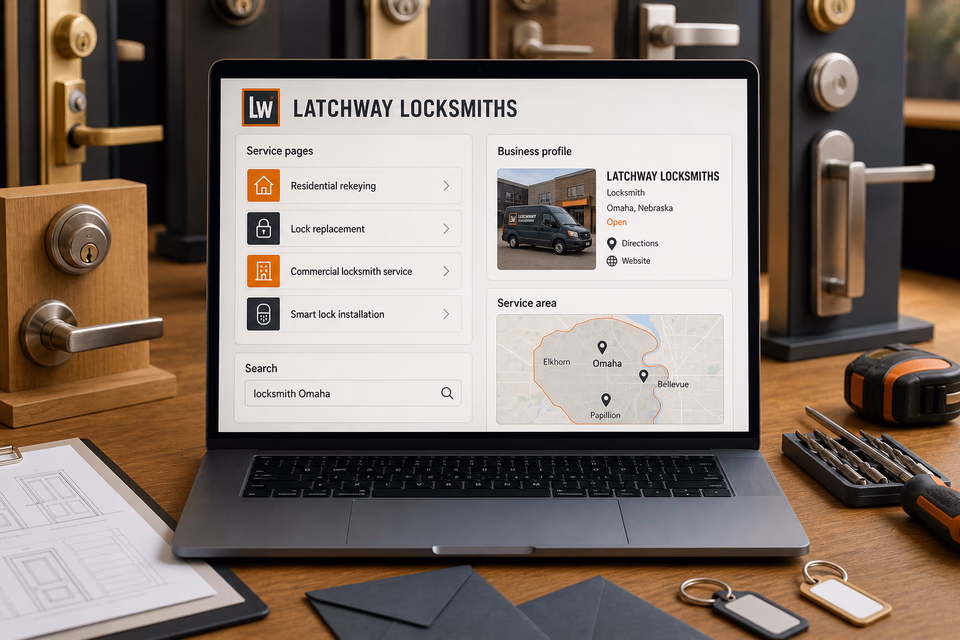 Latchway Locksmiths visibility system showing the customer journey and the team's next action