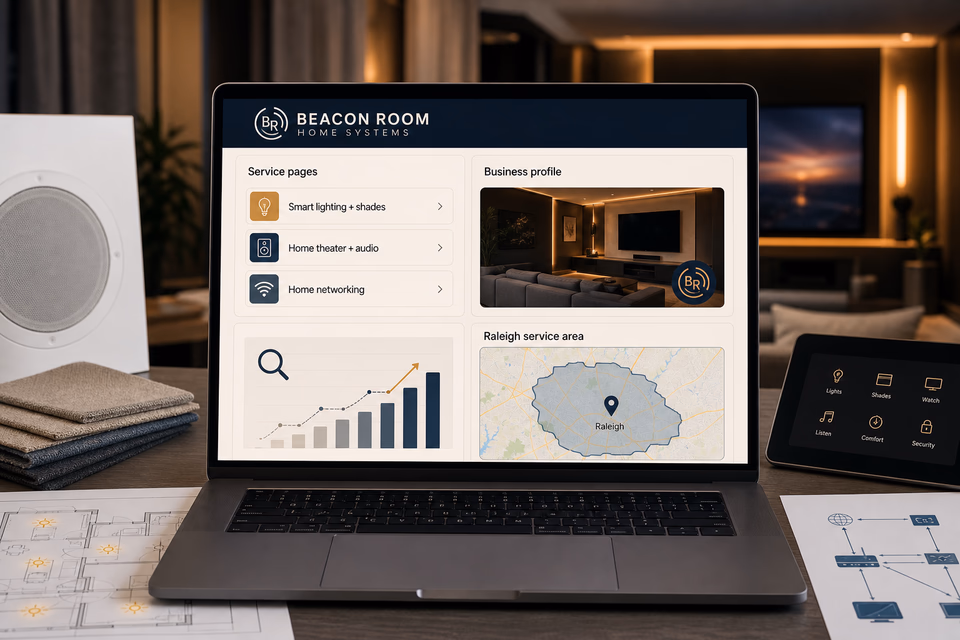 Beacon Room Home Systems visibility system showing the customer journey and the team's next action
