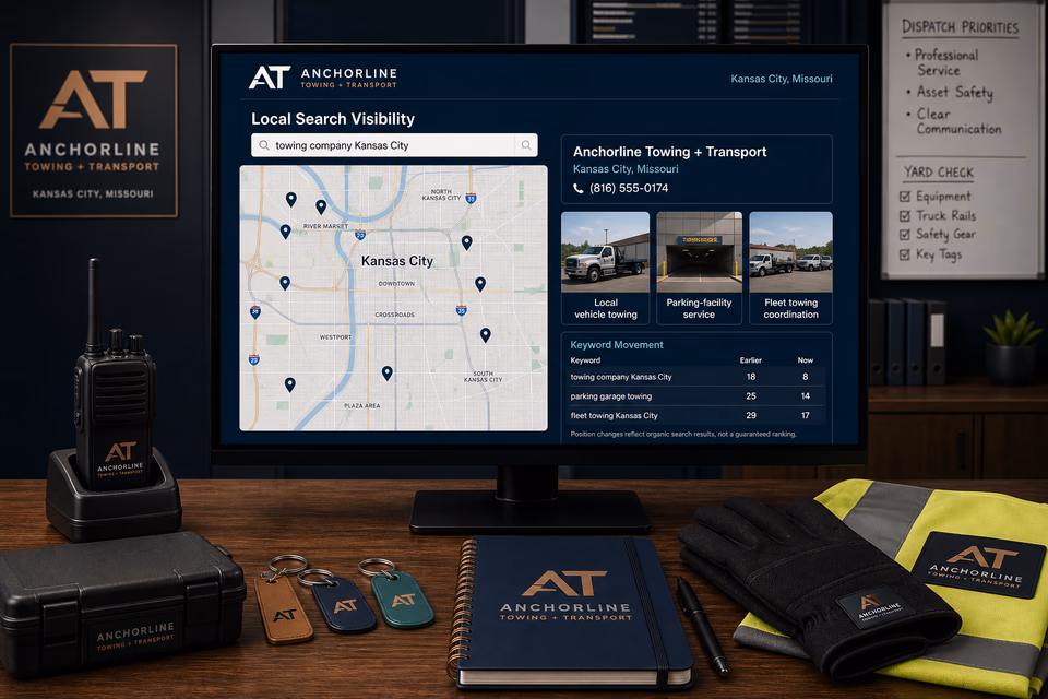 Anchorline Towing + Transport visibility system showing the customer journey and the team's next action